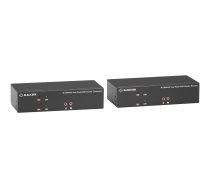 Black Box KVX Series KVM Extender over CATx - 4K, Dual-Head, HDMI/DisplayPort, USB 2.0, Serial, Audio, Local Video - KVM / audio / serial / USB extender - TAA Compliant KVXLCHDP-200