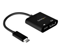StarTech USB C to DisplayPort Adapter with Power Delivery, 8K 60Hz/4K 120Hz USB Type C to DP 1.4 Monitor Video Converter w/60W PD Pass-Through Charging, HBR3, Thunderbolt 3 Compatible - USB-C Male to DP Female (CDP2DP14UCPB) - USB / DisplayPort adapter CDP2DP14UCPB