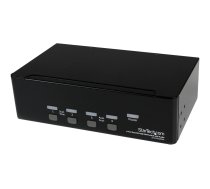 Startech 4-Port Dual KVM Switch with Audio for DVI Computers - Built-in USB Hub (SV431DD2DUA) - KVM / audio / USB switch - 4 ports SV431DD2DUA