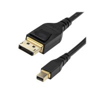 StarTech 6ft (2m) VESA Certified Mini DisplayPort to DisplayPort 1.4 Cable, 8K 60Hz HBR3 HDR, Super UHD mDP to DP 1.4 Cord, Slim (34 AWG) Ultra HD 4K 120Hz, Monitor/Video Cable - mDP to DP Cable (DP14MDPMM2MB) - DisplayPort cable - Mini DisplayPort to Dis DP14MDPMM2MB