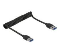 Delock USB 3.0 Coiled Cable Type-A male to Type-A male - direct connect adapter - USB 3.0 - USB 3.0 x 1 85348