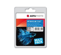 AgfaPhoto Multi pack - 4-pack - black, yellow, cyan, magenta - compatible - remanufactured - ink cartridge (alternative for: HP 364) (APHP364SETXLDC)