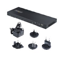 Startech 4-Port HDMI Splitter, 4K 60Hz HDMI 2.0 Video, 1 In 4 Out HDMI Splitter, 4K HDMI Splitter w/Built-in Scaler, 3.5mm/Optical Audio Port, Durable Metal Housing, HDR/HDCP - 1x4 HDMI Display/Output Splitter (HDMI-SPLITTER-44K60S) - video/audio splitter HDMI-SPLITTER-44K60S