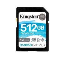Kingston Canvas Go! Plus - flash memory card - 512 GB - SDXC UHS-I SDG3/512GB