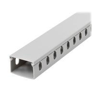 Startech Open Slot Cable Management Raceway with Cover, 1-1/2"(38mm)W x 1"(25mm)H, 6.5ft(2m) length, 1/4"(8mm) Slots, PVC Network Cable Hider/Wall Wire Duct, Max 20 Cables, UL Listed - UL94 V0, M1 Fire Rated (CBMWD3825) - cable raceway - TAA Compliant CBMWD3825
