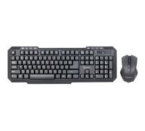 Gembird KBS-WM-02 - keyboard and mouse set - US - black Input Device KBS-WM-02