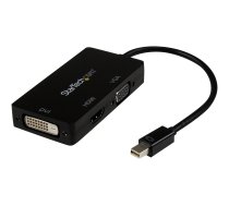 Startech 3 in 1 Mini DisplayPort Adapter - 1080p - Mini DP / Thunderbolt to HDMI / VGA / DVI Splitter for Your Monitor (MDP2VGDVHD) - adapter - Mini DisplayPort / HDMI / DVI / VGA - 27 cm MDP2VGDVHD