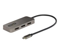Startech USB-C to Triple DisplayPort 1.4 MST Hub, 4K 60Hz, 1ft (30cm) Cable, USB Type-C Multi Monitor Adapter for Laptop, DP 1.4 Multi-Stream Transport Hub, DisplayPort Splitter - MST Triple Monitor Adapter (MST14CD123DP) - docking station - USB-C / Displ MST14CD123DP