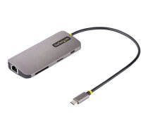 Startech USB C Multiport Adapter, 4K 60Hz HDMI Video, 3 Pt 5Gbps USB-A Hub, 100W Power Delivery Pass-Through, GbE, SD/MicroSD, USB Type-C Mini Travel Dock, 12" / 30cm Cable - USB C Laptop Docking Station - docking station - USB-C / Thunderbolt 3 / Thunder 115B-USBC-MULTIPORT