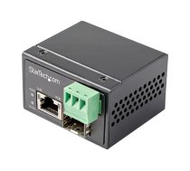 Startech PoE+ Industrial Fiber to Ethernet Media Converter 30W, SFP to RJ45, Singlemode/Multimode Fiber Optic to Copper Gigabit Ethernet, Mini/Compact Size, IP-30/ -40 to +75C, 1Gbps - Mini Media Converter (IMC1GSFP30W) - fibre media converter - 10Mb LAN, IMC1GSFP30W