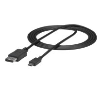 StarTech 6ft/1.8m USB C to DisplayPort 1.2 Cable 4K 60Hz, USB-C to DisplayPort Adapter Cable HBR2, USB Type-C DP Alt Mode to DP Monitor Video Cable, Works with Thunderbolt 3, Black - USB-C Male to DP Male - DisplayPort cable - USB-C to DisplayPort - 1.8 m CDP2DPMM6B