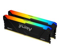 Kingston FURY Beast RGB - DDR4 - kit - 64 GB: 2 x 32 GB - DIMM 288-pin - 3200 MHz / PC4-25600 - unbuffered (KF432C16BB2AK2/64 Kingston)