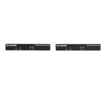 Black Box KVX Series KVM Extender over Fiber - 4K, Single-Head, DisplayPort, USB 2.0 Hub, Serial, Audio, Local Video - transmitter and receiver - KVM / audio / serial / USB extender - TAA Compliant KVXLCDPF-100-SFPBUN1