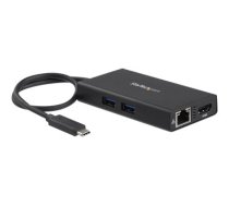 Startech USB-C Multiport Adapter, USB-C Travel Docking Station with 4K HDMI, 60W Power Delivery Pass-Through, Ethernet (GbE), 2x USB-A 3.0 Hub, Portable Mini USB Type-C Dock for Laptop - Portable USB-C Dock (DKT30CHPD) - adapter - HDMI / USB - TAA Complia DKT30CHPD