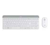 Logitech Slim Wireless Combo MK470 - keyboard and mouse set - QWERTZ - German - off-white Input Device (920-009189 Logitech)