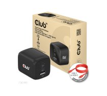 Club 3D CAC-1913 power adapter - GaN technology, triple port - USB Type A, 2 x USB-C - 65 Watt CAC-1913EU