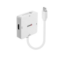 Lindy Mini DisplayPort 1.2 to HDMI, VGA & DVI-D Active Adapter Converter - video converter 41035
