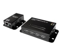 LogiLink USB 2.0 Cat. 5 Extender with 4-Port Hub, Receiver and Transmitter - USB extender - USB 2.0 (UA0252)