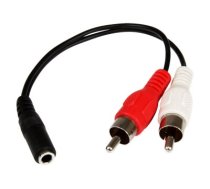 Startech 6in RCA to 3.5mm Female Cable - Audio to RCA Cable - 3.5mm Female to 2x RCA Male - Aux to RCA - Stereo Audio Cable (MUFMRCA) - audio cable - 15.24 cm MUFMRCA