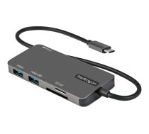 Startech USB C Multiport Adapter, USB-C to 4K 30Hz HDMI, 100W Power Delivery Pass-through, SD/MicroSD Slot, 3-Port USB 3.0 Hub, USB Type-C Mini Dock, 12" (30cm) Long Attached Cable - Thunderbolt 3 Compatible (DKT30CHSDPD) - docking station - USB-C / Thund DKT30CHSDPD