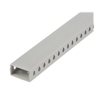 Startech Open Slot Cable Management Raceway with Cover, 2"(50mm)W x 1"(25mm)H, 6.5ft(2m) length, 1/4"(8mm) Slots, PVC Network Cable Hider Kit/Wall Wire Duct, Max 25 Cables, UL Listed - UL94 V0, M1 Fire Rated (CBMWD5025) - cable raceway - TAA Compliant CBMWD5025