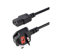 StarTech.com 6ft (1.8m) UK Computer Power Cable, 18AWG, BS 1363 to C13 Power Cord, 10A 250V, Black Replacement AC Power Cord, Monitor Power Cable, BS 1363 to IEC 60320 C13 Kettle Lead - PC Power Supply Cable - power cable - power IEC 60320 C13 to BS 1363  (PXT101UK StarTech.com)