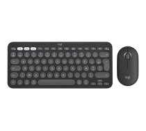 Logitech Pebble 2 Combo for Mac - keyboard and mouse set - QWERTY - US International - tonal graphite Input Device 920-012244