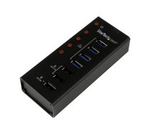 Startech 7 Port USB 3.0 Charging Hub - 4 x USB-A, 3 x USB-A Dedicated Charging Ports - Powered Mountable USB Charging Station (ST4300U3C3) - hub - 4 ports ST4300U3C3