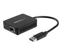 Startech USB 3.0 to Fiber Optic Converter, Compact USB to Open SFP Adapter, USB to Gigabit Network Adapter, USB 3.0 Fiber Adapter Multi Mode(MMF)/Single Mode Fiber (SMF) Compatible - USB Ethernet adapter (US1GA30SFP) - network adapter - USB 3.0 - 1000Base US1GA30SFP