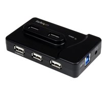 Startech 7 Port USB Hub - 2 x USB 3A, 4 x USB 2A, 1 x Dedicated Charging Port - Multi Port Powered USB Hub with 20W Power Adapter (ST7320USBC) - hub - 6 ports ST7320USBC