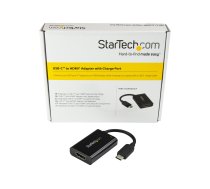 Startech USB C to HDMI 2.0 Adapter with Power Delivery, 4K 60Hz USB Type-C to HDMI Display/Monitor Video Converter, 60W PD Pass-Through Charging Port, Thunderbolt 3 Compatible, Black - USB-C Display Adapter (CDP2HDUCP) - adapter - HDMI / USB CDP2HDUCP