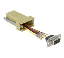 Delock Adapter Sub-D 9 pin female to RJ45 female Assembly Kit - serial adapter - grey (66164 Delock)