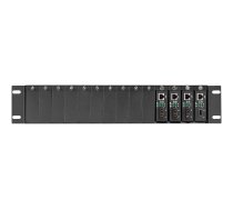 Black Box Pure Networking Copper to Fiber Media Converter Chassis - modular expansion base LHGC-RACK