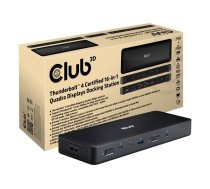 Club 3D 16-in-1 - docking station - USB-C / USB4 / Thunderbolt 3 / Thunderbolt 4 - 2 x Thunderbolt 4, 3 x DP, 2 x HDMI - 2.5GbE CSV-1583
