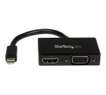 StarTech Mini DisplayPort to HDMI and VGA - 2 in 1 Travel Adapter - Mini DisplayPort to VGA Adapter - Mini DP to HDMI Dongle - Monitor Adapter (MDP2HDVGA) - video converter - black MDP2HDVGA