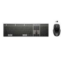 HP 725 - keyboard and mouse set - multi-device, rechargeable, powered by SuperCapacitor full size - QWERTY - English - nightfall black - Smart Buy Input Device 9T5B0UT#ABB