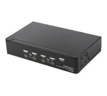 Startech 4 Port DisplayPort KVM Switch, 4K 60Hz, Single Display, Dual Port UHD DP 1.2 USB KVM Switch with Integrated USB 2.0 Hub and Audio, Dell, HP, Apple, Lenovo, TAA Compliant - Keyboard/Video/Mouse Switch (SV431DPUA2) - KVM / audio switch - 4 ports SV431DPUA2
