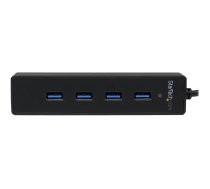 Startech 4-Port USB 3.0 Hub with Built-in Cable - SuperSpeed Laptop USB Hub - Portable USB Splitter - Mini USB Hub (ST4300PBU3) - hub - 4 ports ST4300PBU3