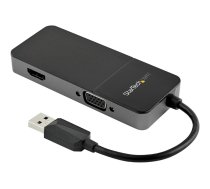 Startech USB 3.0 to HDMI and VGA Adapter, 4K/1080p USB Type-A Dual Monitor Multiport Adapter Converter, External Video Graphics Card for Multiple Screens, Multi Display USB Adapter - USB 3.0 to HDMI VGA (USB32HDVGA) - adapter - HDMI / VGA / audio USB32HDVGA