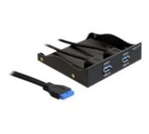 Delock USB 3.0 Front Panel 2-Port - storage bay ports panel 61896