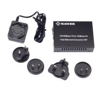 Black Box Pure Networking Copper to Fiber Media Converter 10/100BASE-TX to 100BASE-FX SFP - fibre media converter - 100Mb LAN LHC210A