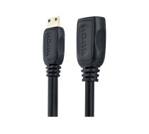Startech 5in Mini HDMI to HDMI Adapter, 4K High Speed HDMI Adapter, 4K 30Hz Ultra HD High Speed HDMI Adapter, HDMI 1.4, Gold Plated Connectors, UHD Mini HDMI Adapter 4K, Black - Mini HDMI to HDMI Converter - HDMI adapter - 1.3 cm HDACFM5IN