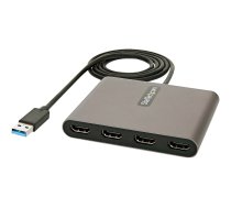 Startech USB 3.0 to 4 HDMI Adapter, External Video & Graphics Card, USB Type-A to Quad HDMI Monitor Display Adapter Dongle, 1080p 60Hz, USB 3.0 to HDMI Adapter/Video Converter, Windows - Multi Monitor Adapter - adapter cable - HDMI / USB - 1 m USB32HD4