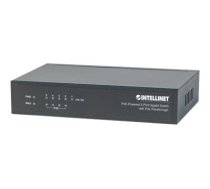 Intellinet PoE-Powered 5-Port Gigabit Switch with PoE Passthrough, 4 x PSE PoE ports, 1 x PD PoE port, IEEE 802.3at/af Power-over-Ethernet (PoE+/PoE), IEEE 802.3az Energy Efficient Ethernet, Desktop - switch - 5 ports 561082