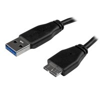 StarTech 15cm 6in Short Slim USB 3.0 A to Micro B Cable M/M - Mobile Charge Sync USB 3.0 Micro B Cable for Smartphones and Tablets (USB3AUB15CMS) - USB cable - Micro-USB Type B to USB Type A - 15 cm USB3AUB15CMS