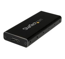 Startech M.2 SSD Enclosure for M.2 SATA SSDs - USB 3.1 (10Gbps) with USB-C Cable - External Enclosure for USB-C Host - Aluminum (SM21BMU31C3) - storage enclosure - SATA 6Gb/s - USB 3.1 (Gen 2) SM21BMU31C3