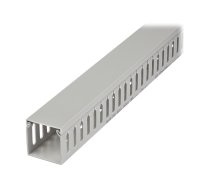 Startech Open Slot Cable Management Raceway with Cover, 2"(50mm)W x 2"(50mm)H, 6.5ft(2m) length, 1/4"(8mm) Slots, PVC Network Cable Hider/Wall Wire Duct, Max 80 Cables, UL Listed - UL94 V0, M1 Fire Rated - cable raceway - TAA Compliant CBMWD5050