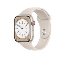 Apple Watch Series 8 (GPS + Cellular) - starlight aluminium - smart watch with sport band - starlight - 32 GB MNK73EL/A