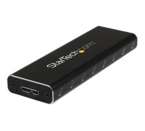 Startech M.2 SSD Aluminum Enclosure to USB 3.0 (5Gbps) with UASP - M.2 NGFF SATA with B Key & B+M Key - External M.2 Portable Enclosure (SM2NGFFMBU33) - storage enclosure - SATA 6Gb/s - USB 3.0 SM2NGFFMBU33