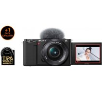 Sony 4K Vlog fotokamera ZV-E10 ar 16-50mm objektīvu (ZV-E10L camera камера ZVE10LBDI.EU)